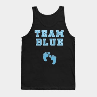 Team Blue Boy Baby Shower Gender Reveal Party Cute Funny Gift Tank Top